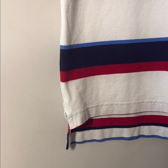 Chaps Red and Blue Polo Shirt Classic Striped Design - Picture 6 of 14